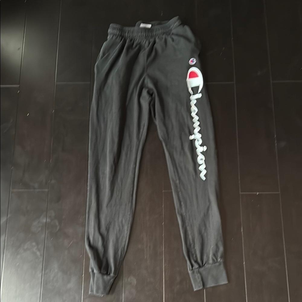 Champion men’s S Black Sweatpants with Logo Accent